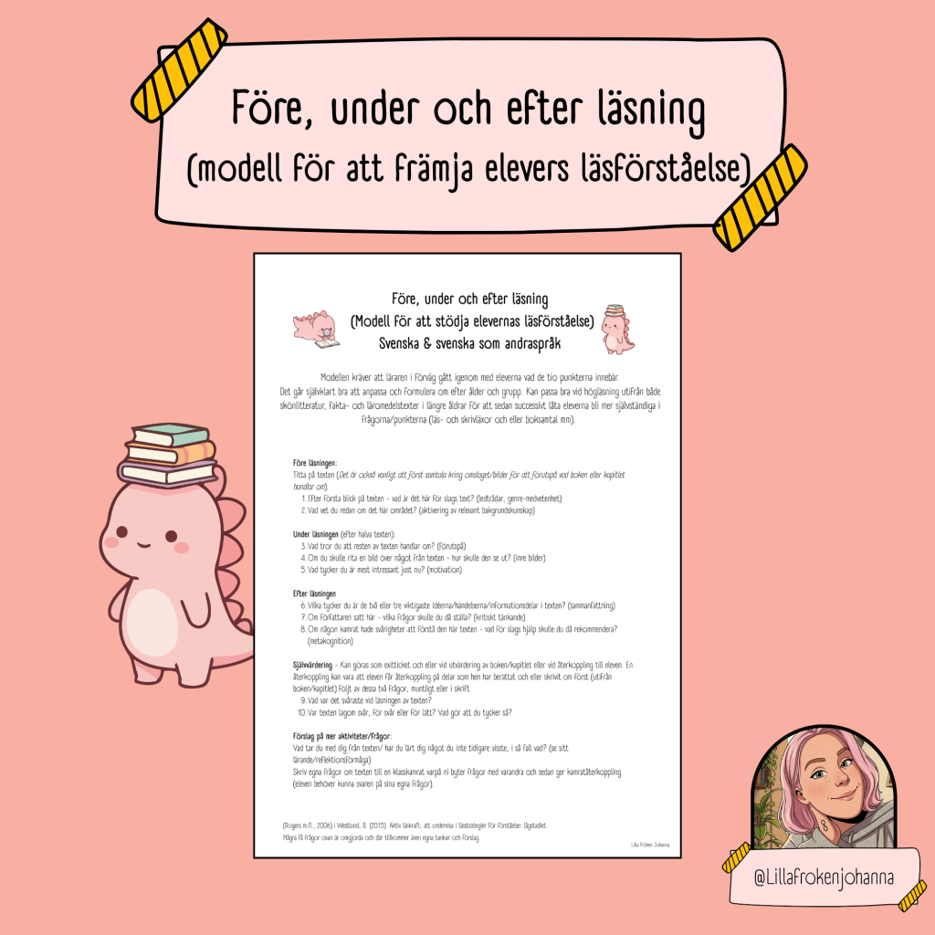 Modell för att främja elevers läsförståelse