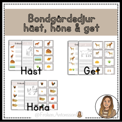 Bondgårdsdjur - häst, get och höns (miniversion)