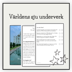 Världens sju underverk – faktatexter + frågor