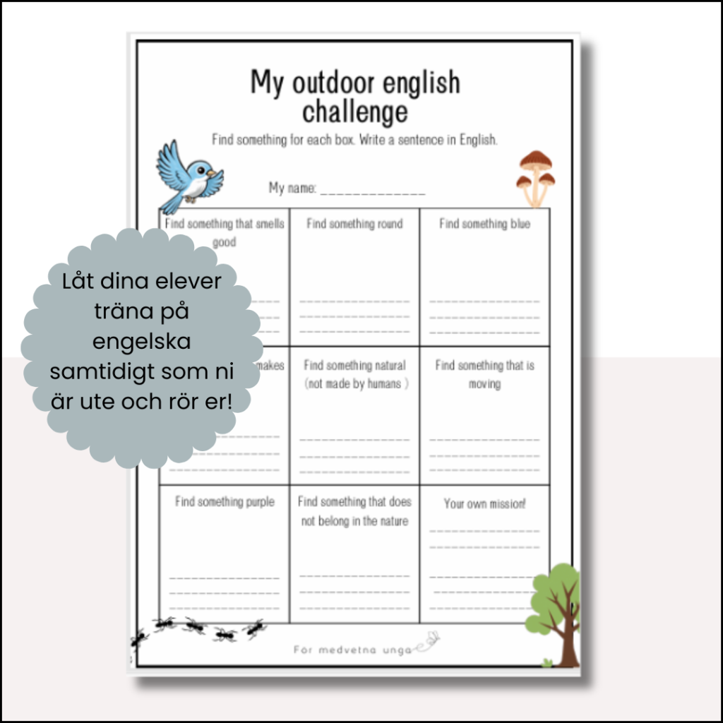My outdoor english challenge