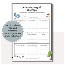 My outdoor english challenge