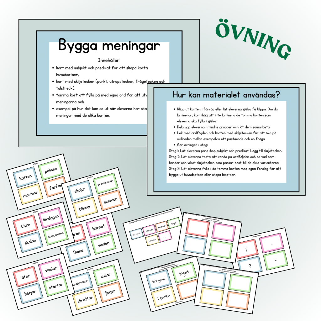 Övning: Bygga meningar