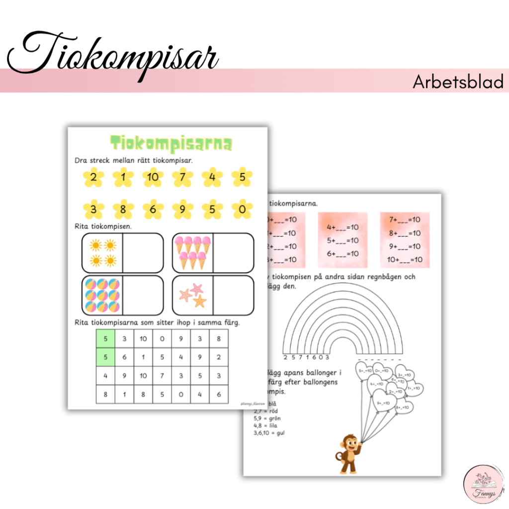 Arbetsblad tiokompisar
