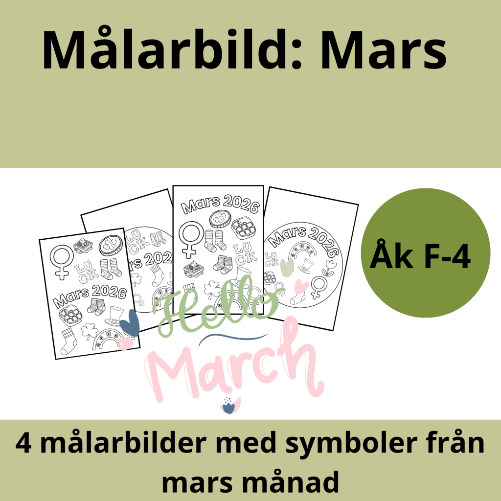 Mall: målarbild mars månad