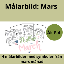Mall: målarbild mars månad