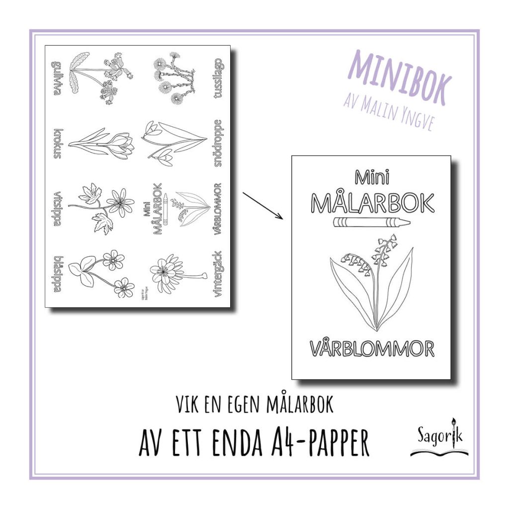 Minimålarbok Vårblommor