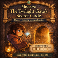 Läsförståelsemysterium på engelska: The twilight gate's secret code