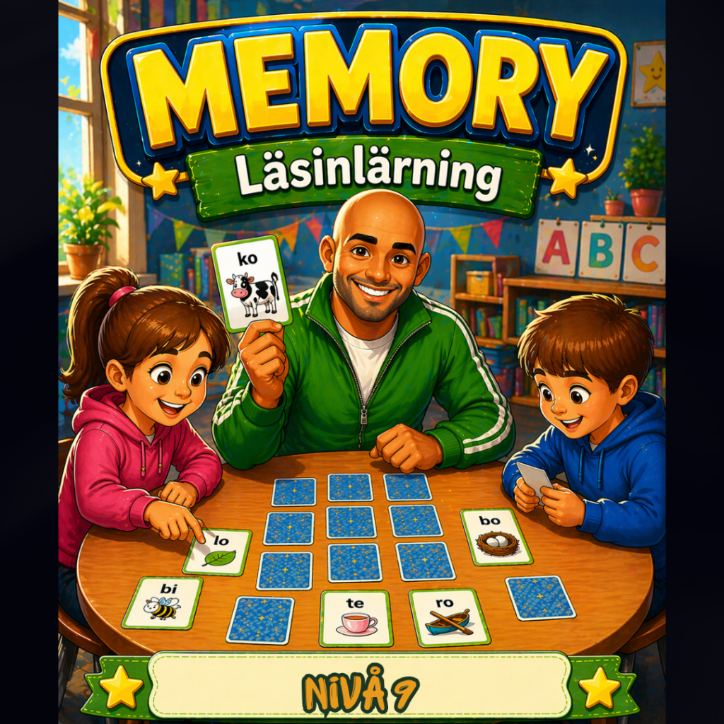 Memory – läsinlärning nivå 9 (dubbelteckning)