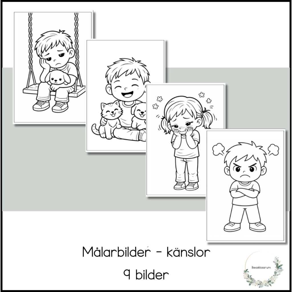 Målarbilder – känslor (enklare bilder)
