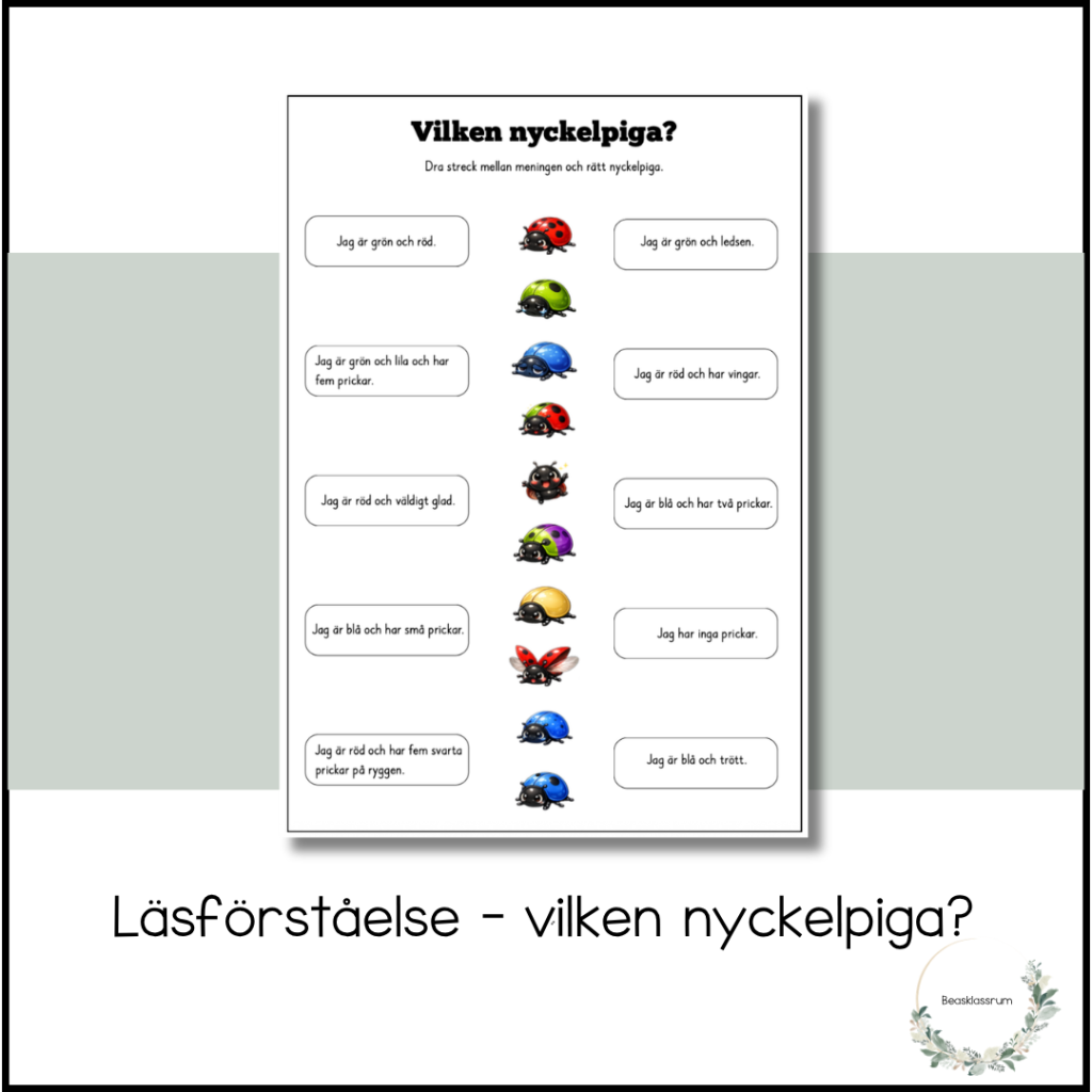 Läsförståelse – nyckelpigorna