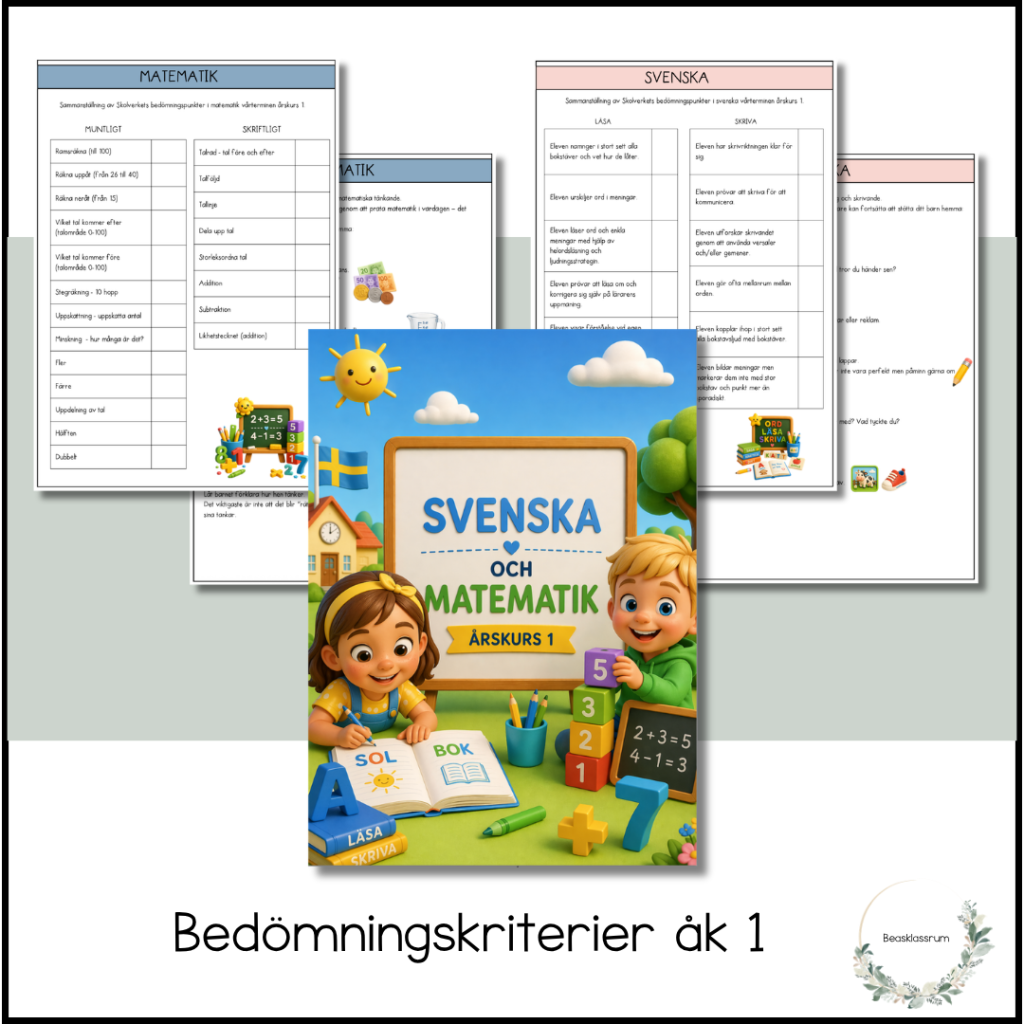 Bedömningskriterier årskurs 1