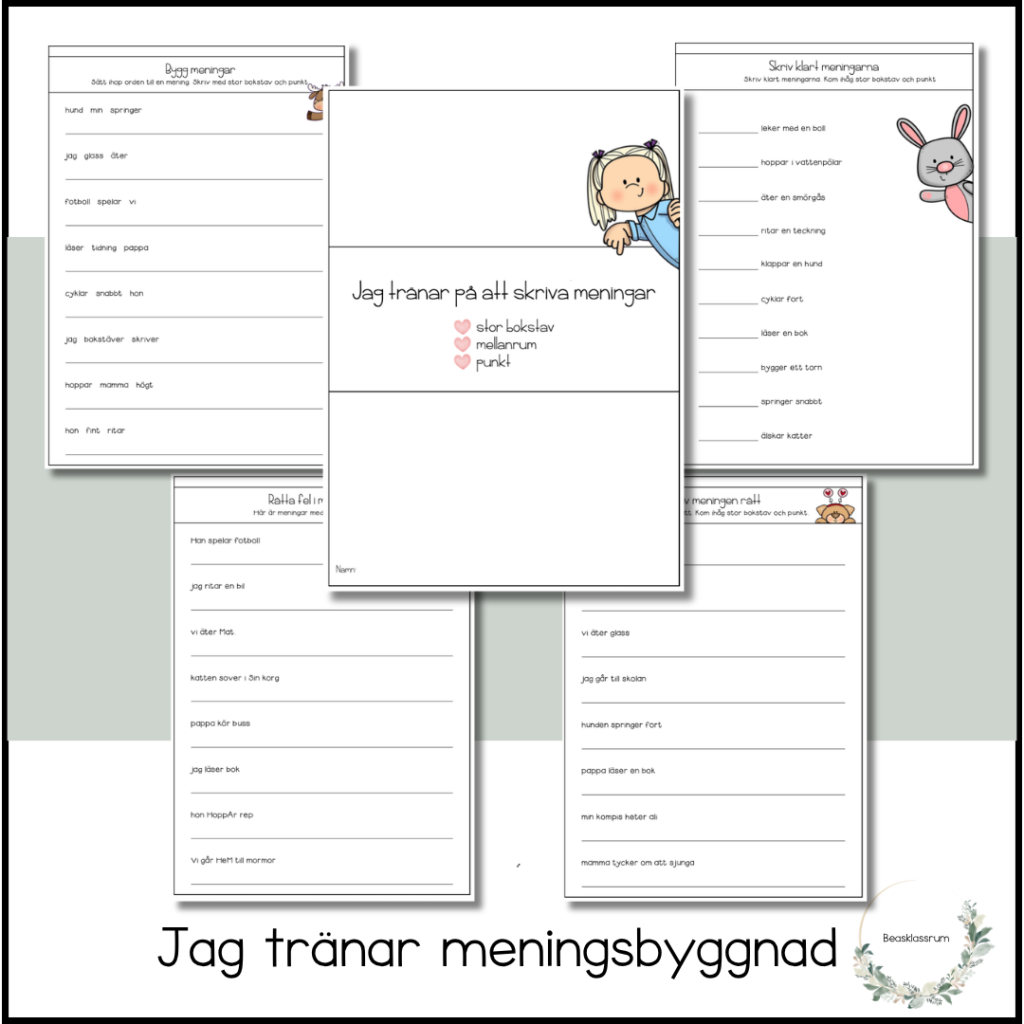 Träna meningsbyggnad