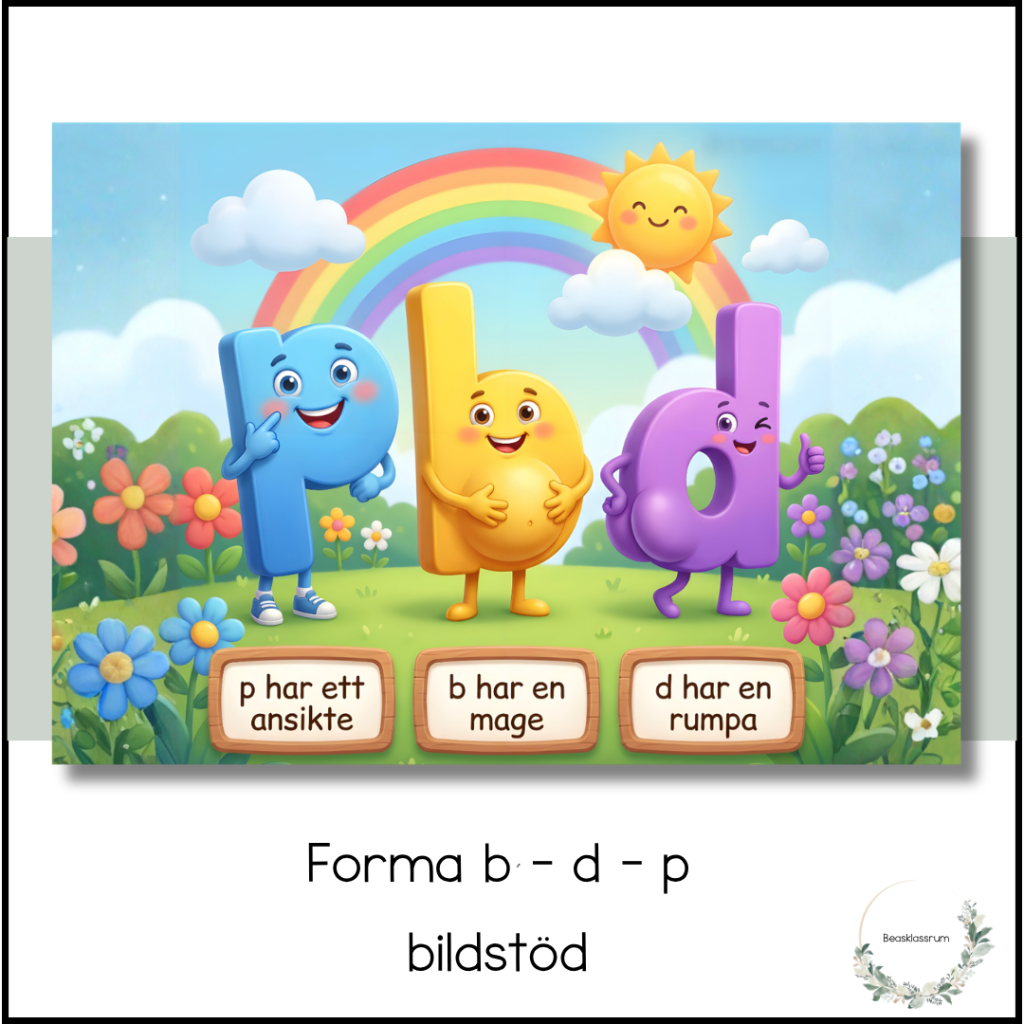 Forma b, d, p – bildstöd