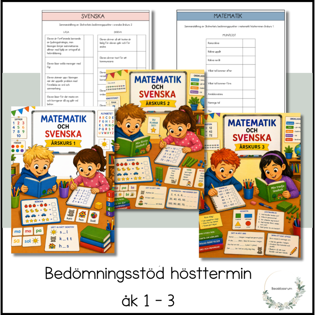 Bedömningsstöd hösttermin årskurs 1-3