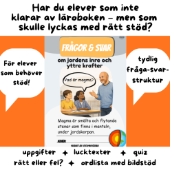 Lätta frågor och svar om jordens inre och yttre krafter.