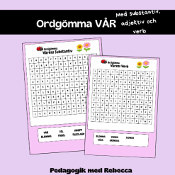 Ordgömma VÅR (adjektiv, substantiv & verb)