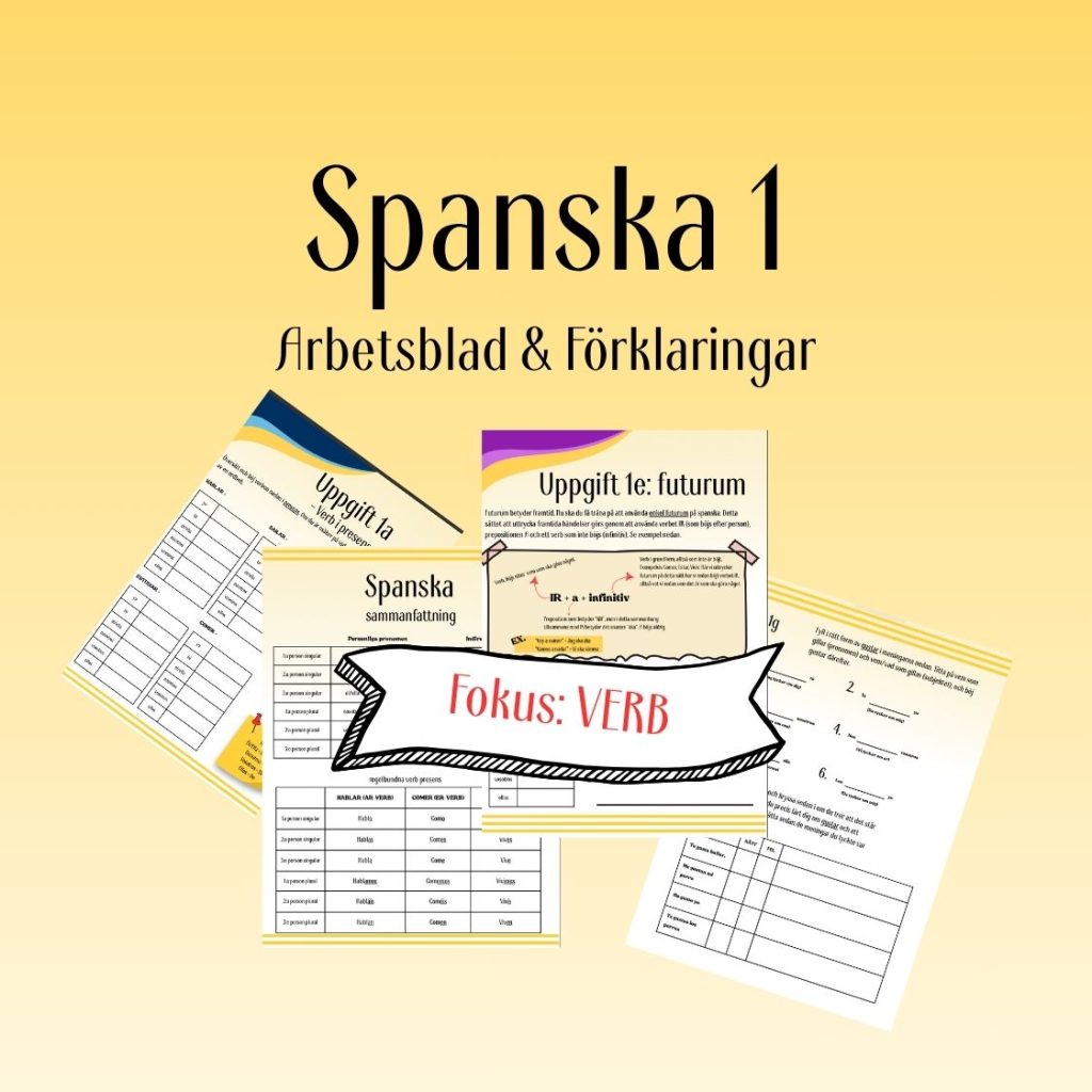 Arbetsblad Spanska 1 (verb)