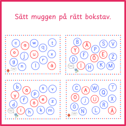 Sätt muggen på rätt bokstav