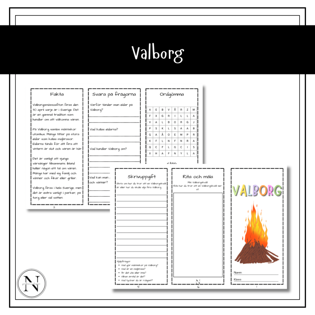 Valborg arbetsblad