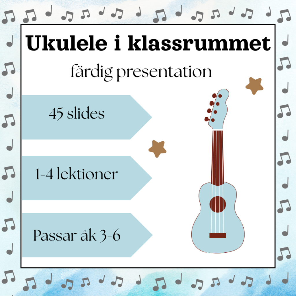 Ukulele i klassrummet – färdig presentation (1–4 lektioner)