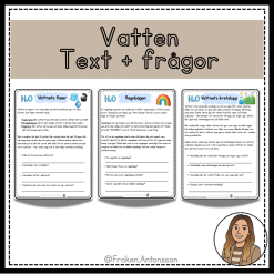 Vatten - 3 arbetsblad