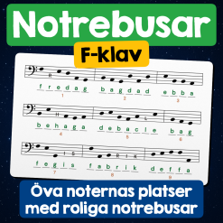 Musikrebusar med F-klav