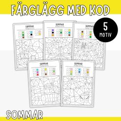 Färglägg med kod - Sommar