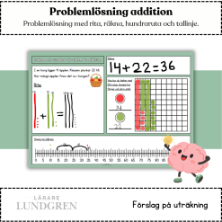 Problemlösning addition - 10 arbetsblad