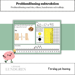 Problemlösning subtraktion - 10 arbetsblad
