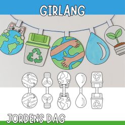 Jordens dag girlang - Dekoration & pyssel för barn