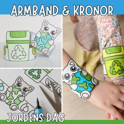 Jordens dag armband & kronor - Kreativt pyssel för barn