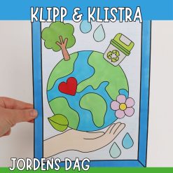 Jordens dag tavla - Klipp, färglägg och skapa