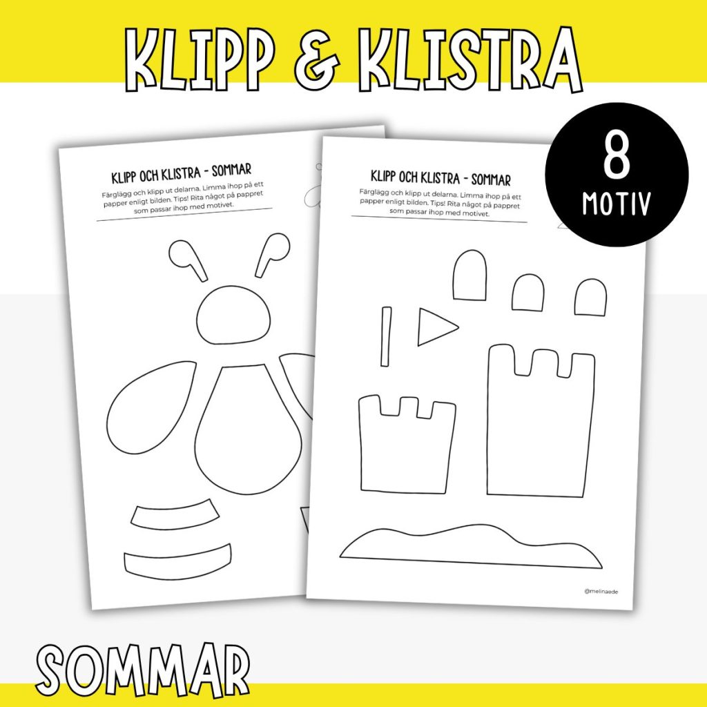 Klipp och klistra – tema sommar