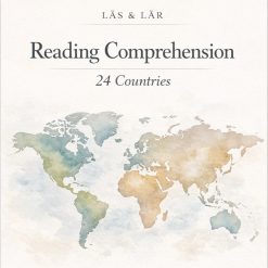 Läsförståelse engelska åk 4–6 – 24 texter om länder (Countries) med frågor och facit
