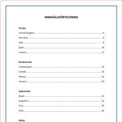 Läsförståelse engelska åk 4–6 – 24 texter om länder (Countries) med frågor och facit