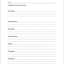 Förklara ord samhällskunskap