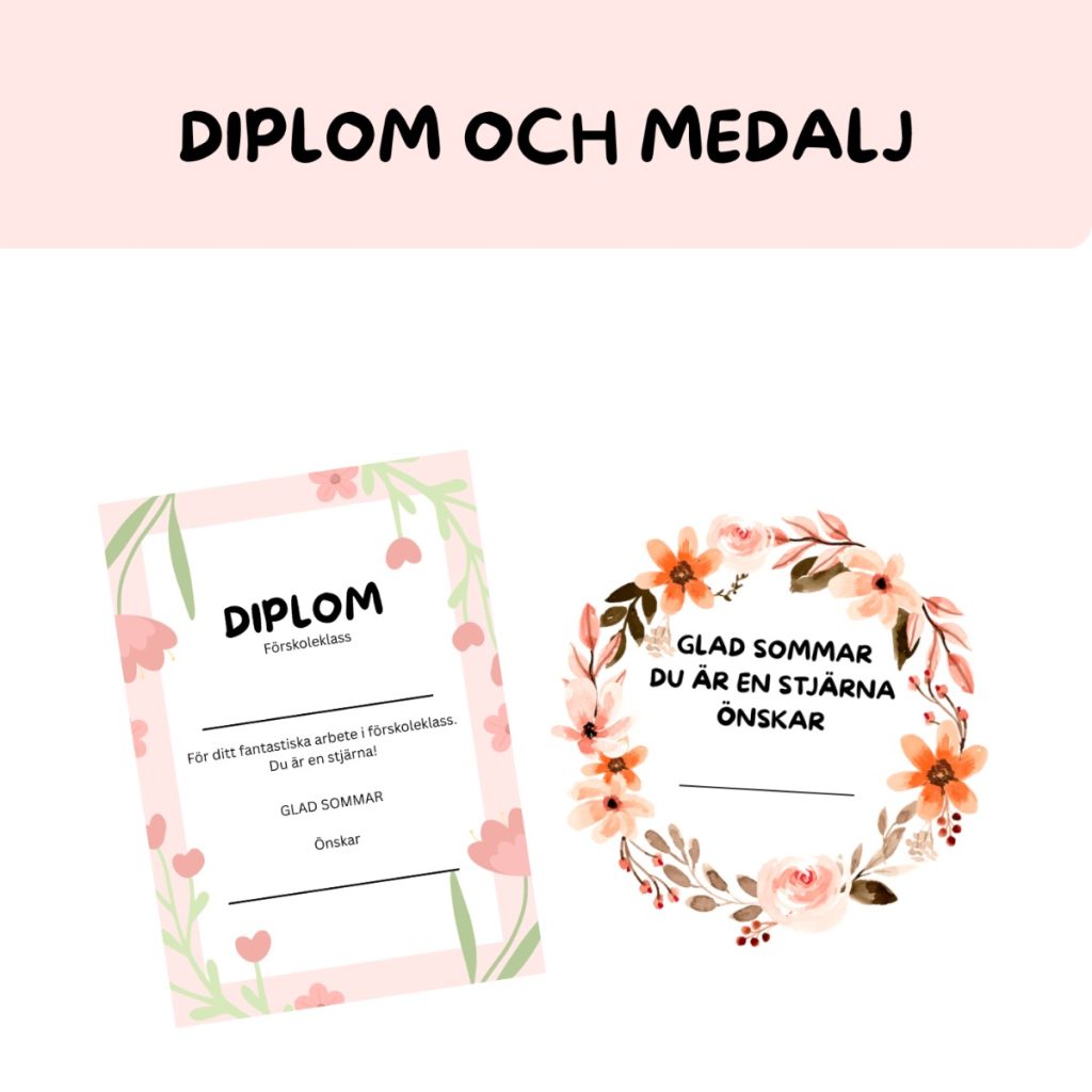 Diplom och medalj