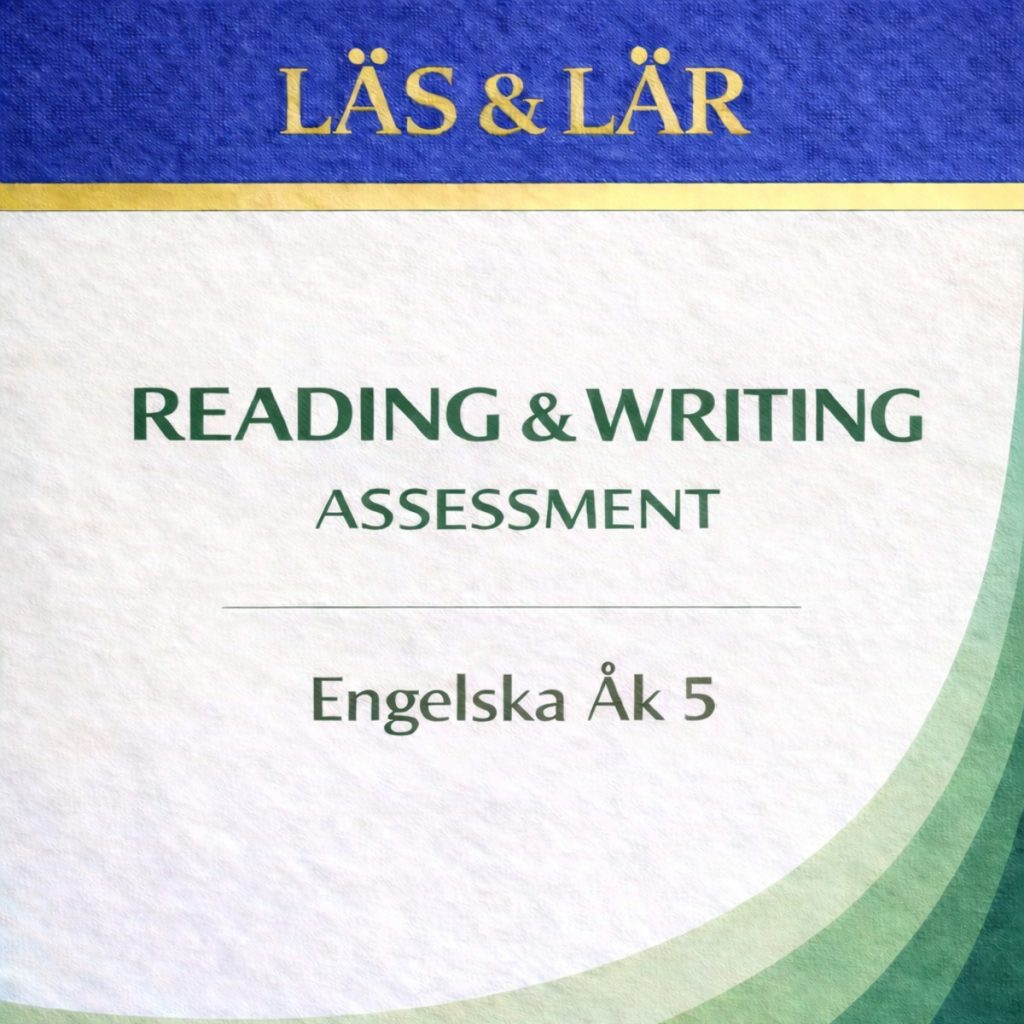 Kartläggning åk 5 Engelska – Reading and Writing Del B