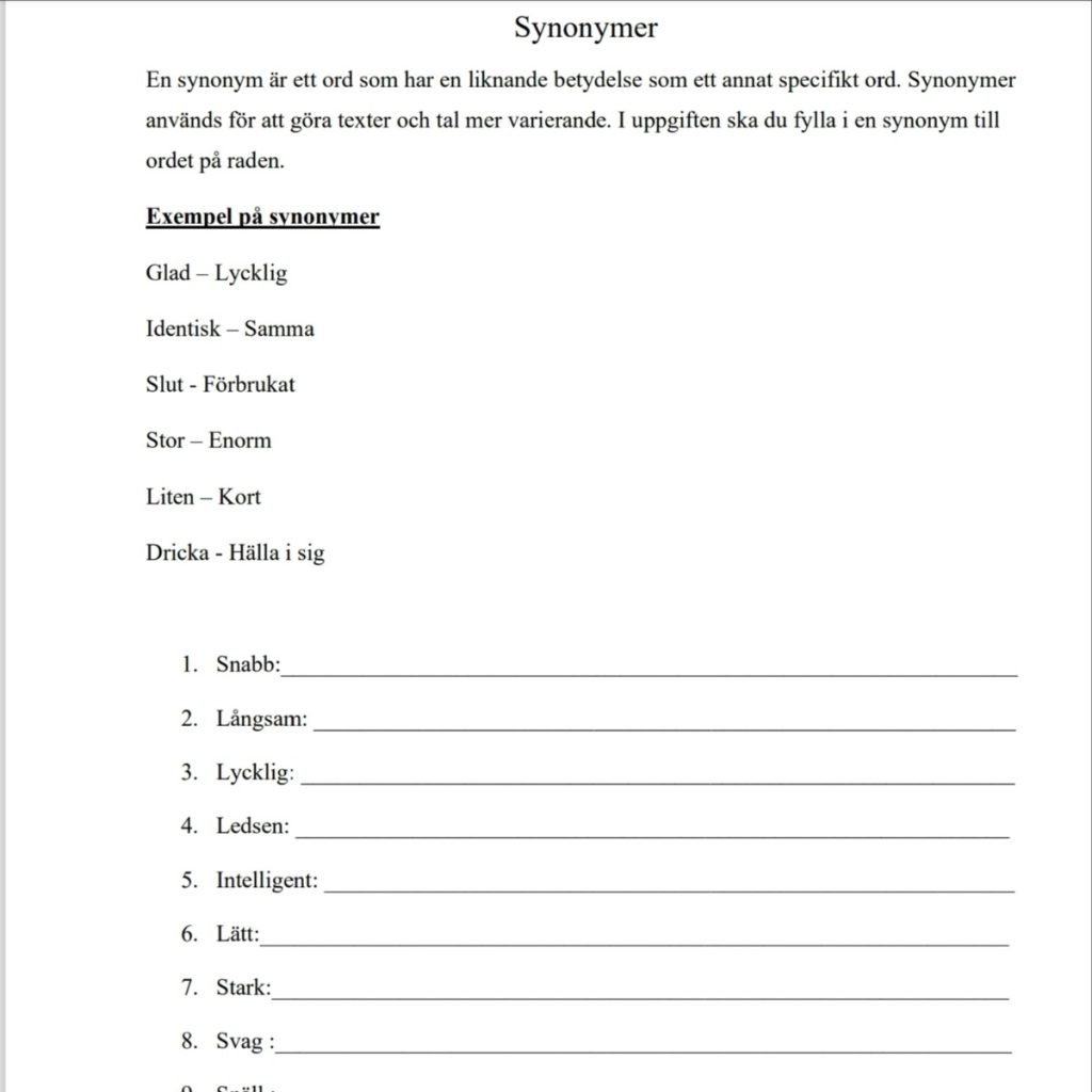 Synonymer