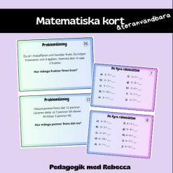 Matematiska kort (återanvändbara)