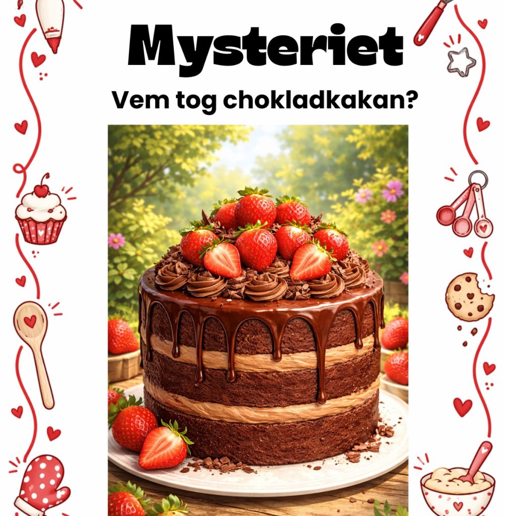 Mysteriet Vem tog chokladkakan? 2 nivåer
