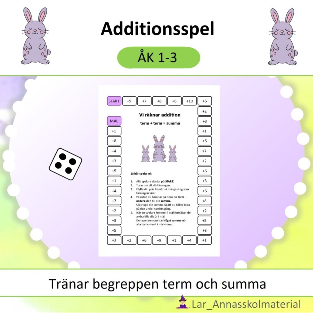 Additionsspel Vi räknar addition