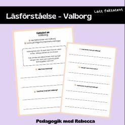 fakta text - VALBORG (lätt)