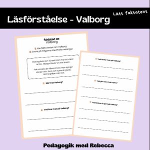 fakta text - VALBORG (lätt)