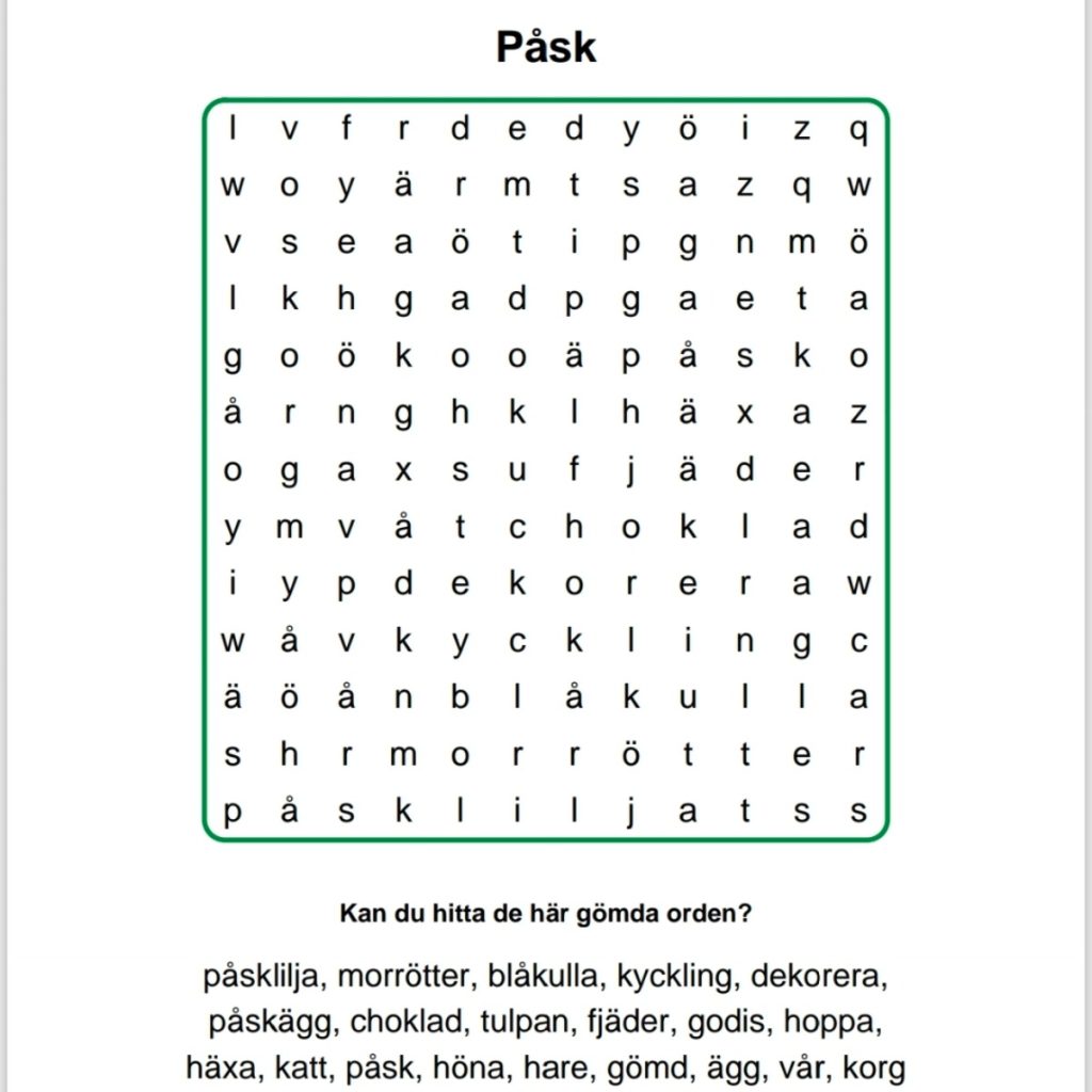 Ordgömma påsk