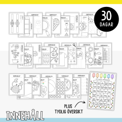 Sommarlovets pysselkalender - 30 dagar (extra enkel)