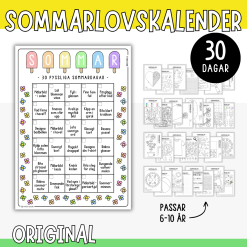 Sommarlovets pysselkalender - 30 dagar (original)