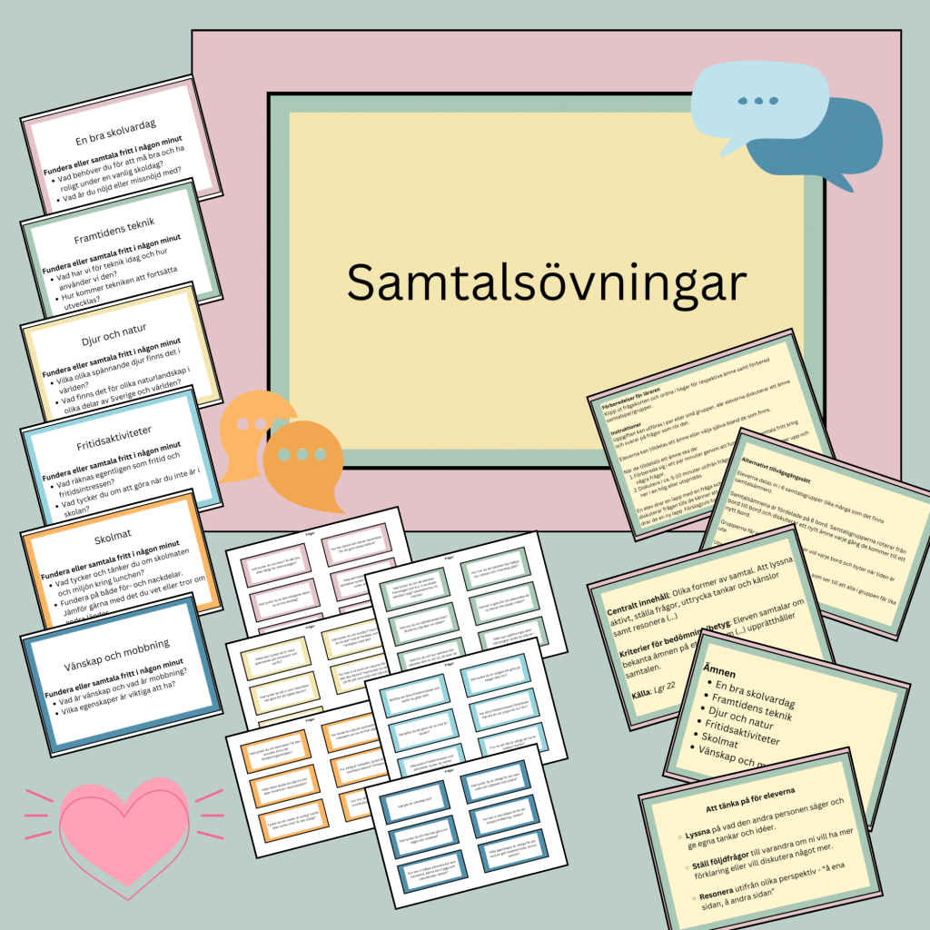 Samtalsövning med olika samtalsämnen