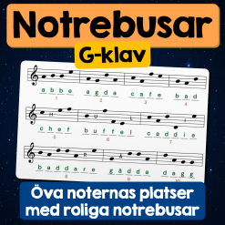 Musikrebusar med G-klav