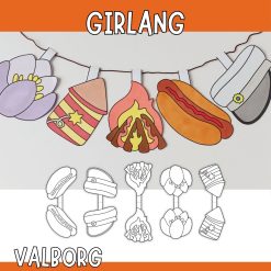 Valborg girlang - Dekoration och pyssel för barn
